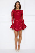 Bright Breezy Long Sleeve Mesh Mini Dress