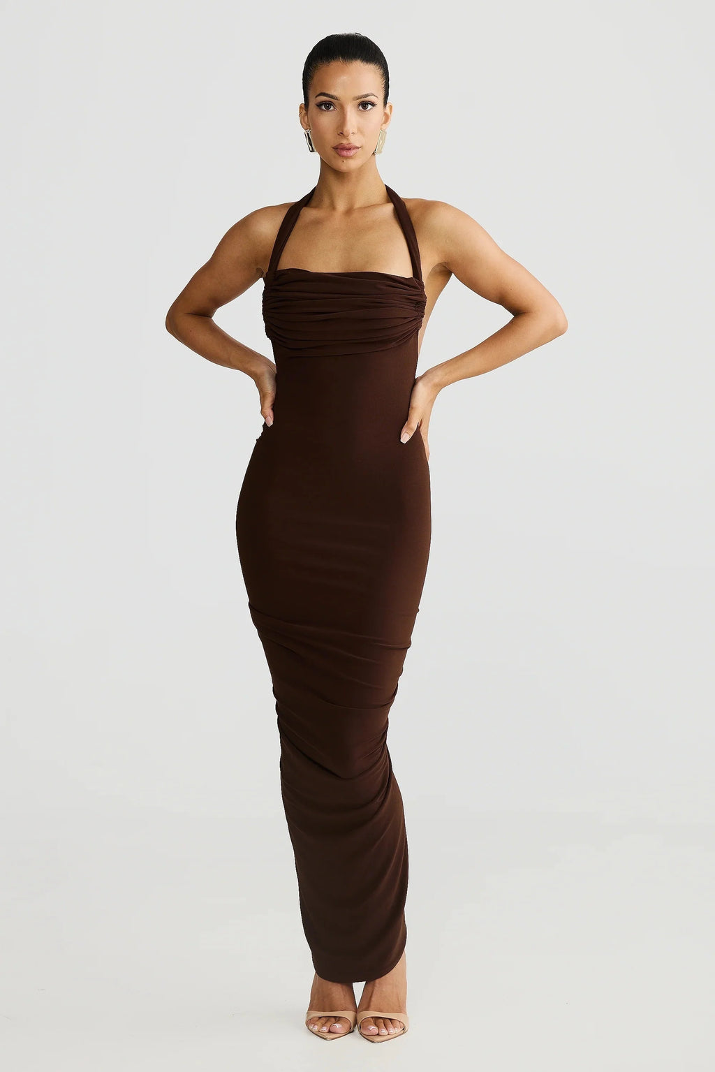 Chloe Dress - Espresso Brown